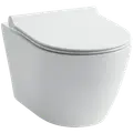 Flow FL60 væghængt toilet rimless hvid - inkl. slim toiletsæde m/softclose