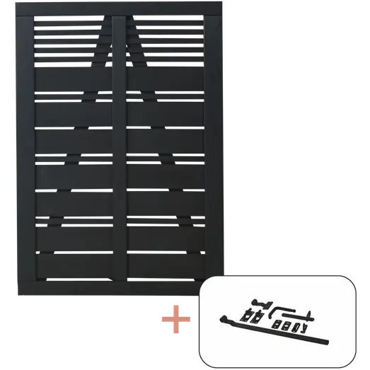 PLUS Silence enkeltlåge 100×140 cm sort inkl. sort beslag