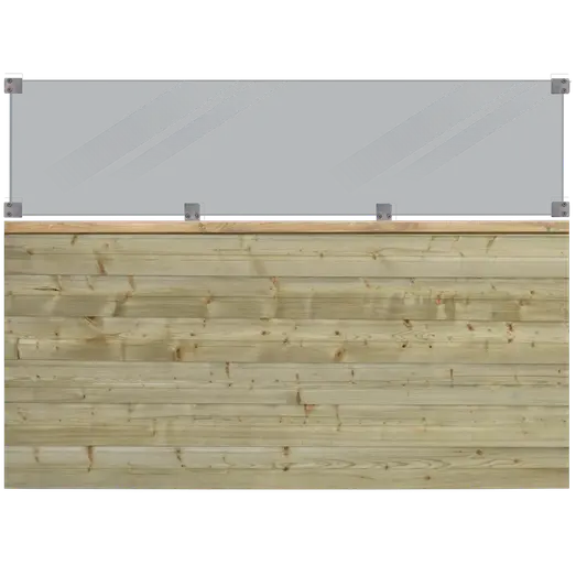 PLUS Plank Profilhegn m/glas 174×125 cm
