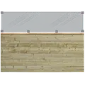 PLUS Plank Profilhegn m/glas 174×125 cm