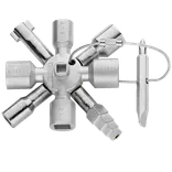 Knipex TwinKey® styreskabsnøgle - 10 profiler