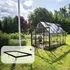 Halls ICON 8 8,1 m² sort m/3 mm delt glas og fundament