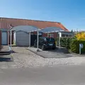 Dobbelt stålcarport 6020x5200 mm firkantede stolper