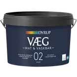 Dyrup væg 02 mat & vaskbar hvid 2,25 L