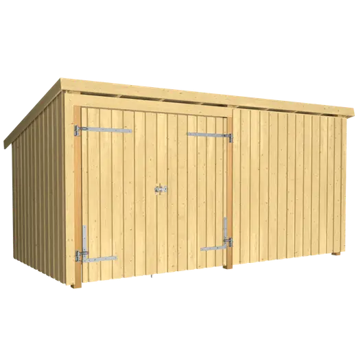 Plus Nordic Multi havehus 9,5 m² 2 moduler med dobbeltdør lukket front