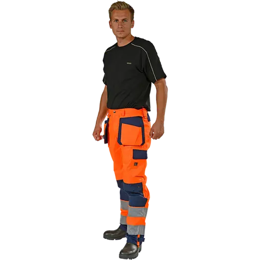 Ocean Medusa vandtæt arbejdsbukser hi-vis orange/navy