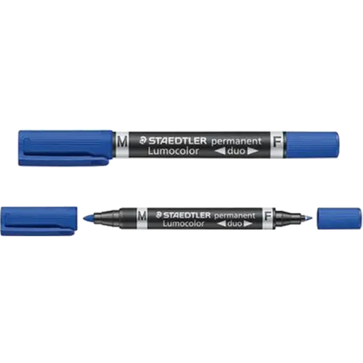 Staedtler pemanent marker duo fin/mellem blå