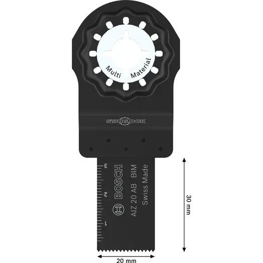 Bosch Multi-materiale skæreklinge AIZ 20 AB, Starlock, 20x30 mm, 5 stk.