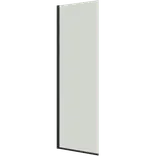Scanbad brusevæg D 79x197,8cm mat sort/klart glas