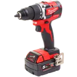 Milwaukee M18 CBLDD-502C boremaskine 2x5,0Ah batteri, lader og kuffert