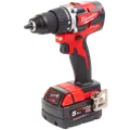 Milwaukee M18 CBLDD-502C boremaskine 2x5,0Ah batteri, lader og kuffert