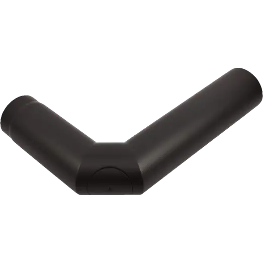 Varde røgrør knæk med renselem sort, 2 x 45°
