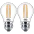 Philips Krone LED pære E27 40W 2 pack