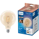 Philips Smart WiZ white LED pære E27 6,7W stor globe klar