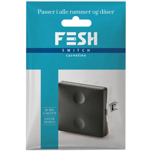 FESH SWITCH Curveline afbryder 1 pol 1,0 koksgrå