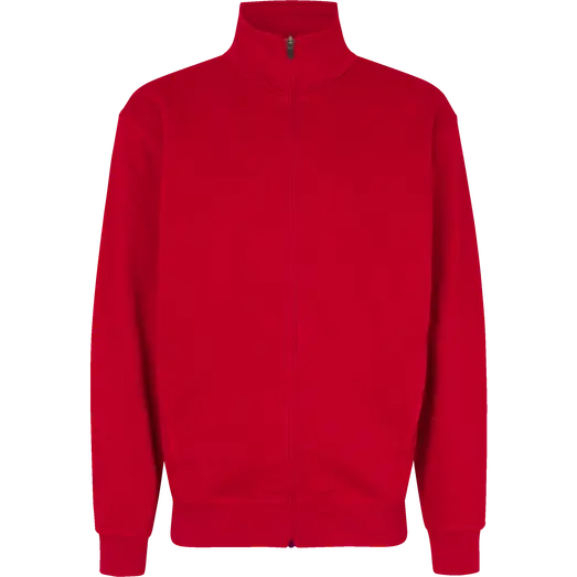 ID herre sweat cardigan rød