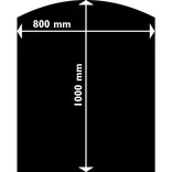 Aduro stålgulvplade buet 1000x850 mm sort