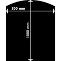 Aduro stålgulvplade buet 1000x850 mm sort