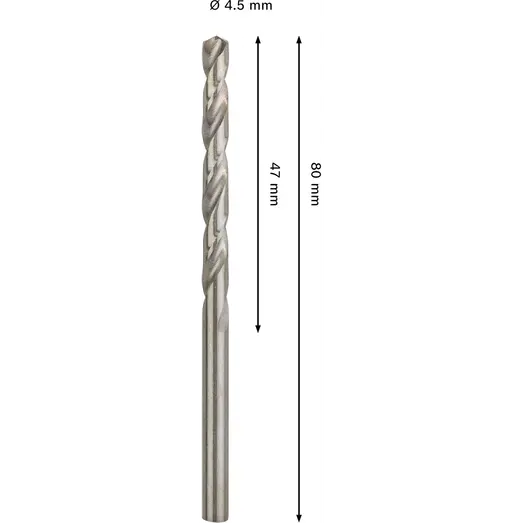 Bosch PRO Metal HSS-G-spiralbor, 4,5x47x80 mm