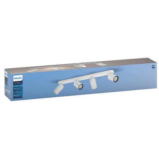 Philips Pongee spot 4x10W hvid