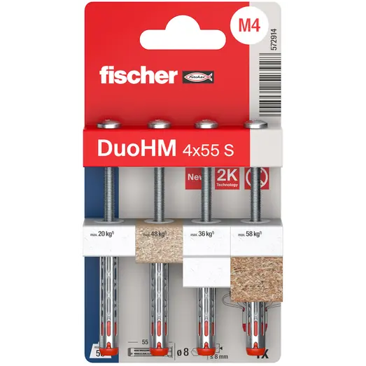 fischer DuoHM hulrumsplug S PH 4 stk.