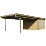 Valdemar carport med redskabsrum 836x420 cm - UDEN TAG