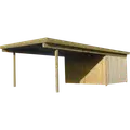 Valdemar carport med redskabsrum 836x420 cm - UDEN TAG