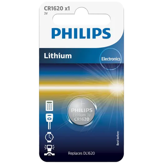 Philips knapcellebatteri lithium CR1620