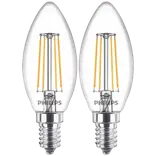 Philips Kerte LED pære E14 40W 2 pack