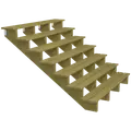 Plus Terrassetrappe 7 trin 122x176 cm 34,2° 180 cm