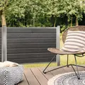 Kirkedal galvaniseret komposithegn forlængersæt 25 mm fer/not, sort