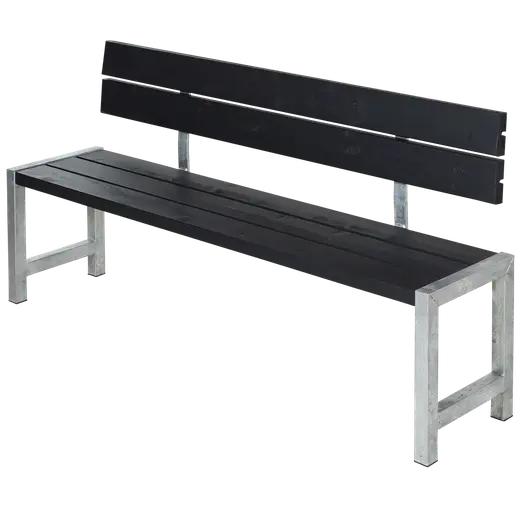 Plus plankebænk med ryglæn 176 cm