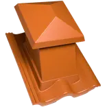 Ibf Dobbelt-S Udluftningshætte, 420X332 Mm, Teglrød.