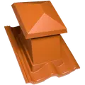 Ibf Dobbelt-S Udluftningshætte, 420X332 Mm, Teglrød.