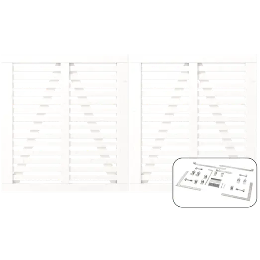 Plus Harmoni Dobbeltlåge inkl. beslag  200x107 cm hvid