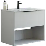 Scanbad NOW vaskeskab m/én skuffe og åbent rum 65,8x45,5 mat sand glat front