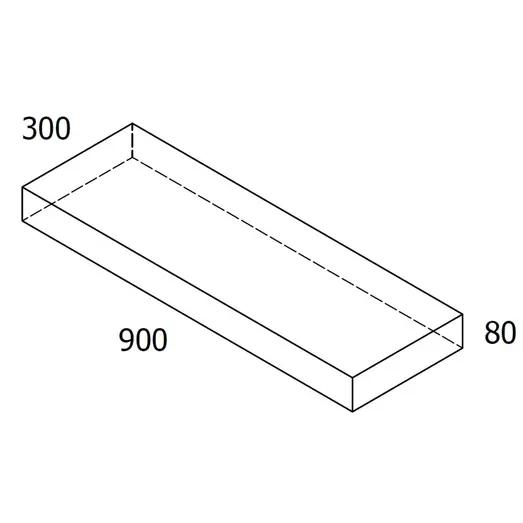 RBR Nordic-Line Grå haveflise - 30x90x8 cm