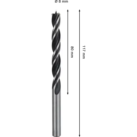 Bosch PRO Wood træbor, 8x80x117 mm