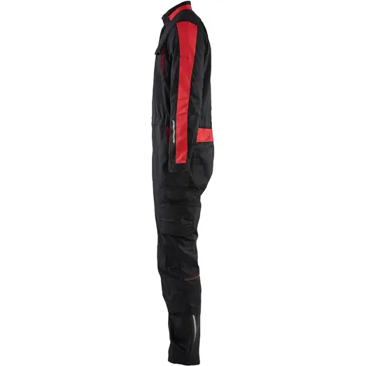 Blåklæder 6144 industri kededragt stretch sort/rød