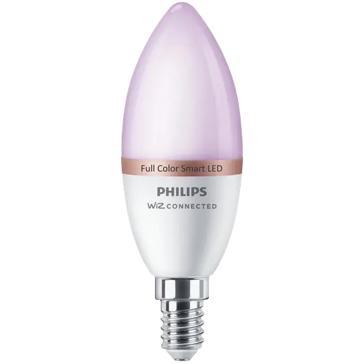 Philips Smart WiZ color LED pære E14 4,3W kerte mat