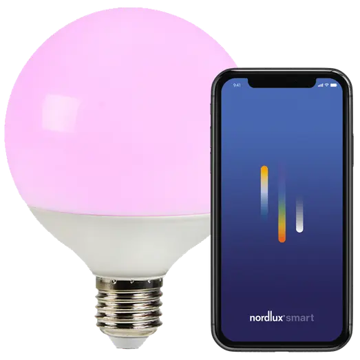 Nordlux smart pære colour LED E27 G95 4,7W klar