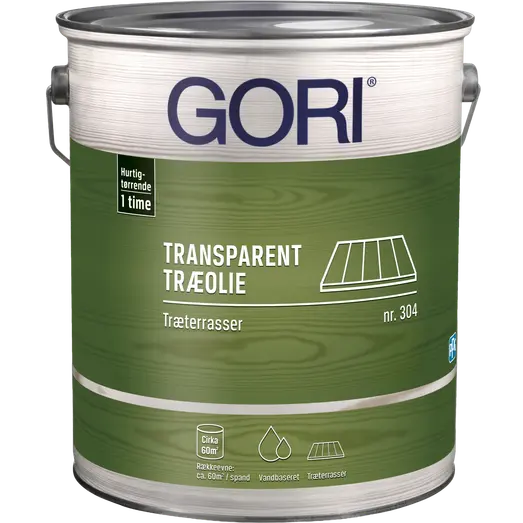 GORI 304 transparent træolie træterrasse base 40 4,5 L