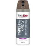 Plasti-Kote twist spraymaling 400 ml satin kastanjebrun