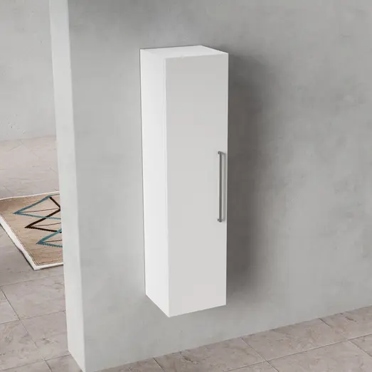 Højskab Milano 1 låge 3 hylder hvid 120x30x28 cm