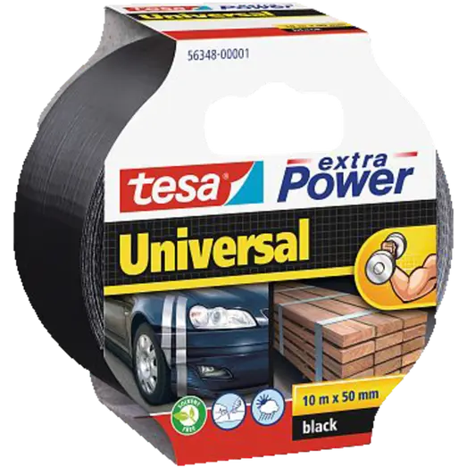 Tesa® extra Power Universal lærredstape sort 50 mm