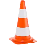 Afmærkningskegle orange/hvid 50 cm