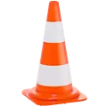 Afmærkningskegle orange/hvid 50 cm