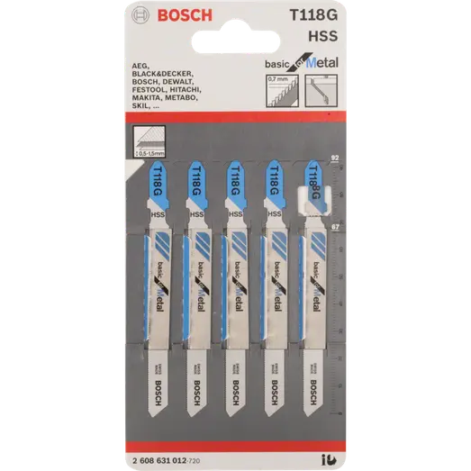Bosch Stiksavsklinge T 118 G 92 mm
