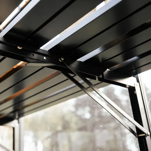 Halls integreret foldbart lamelbord sort t/QUBE Lean-to 6
