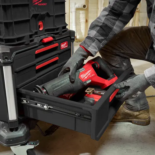 Milwaukee packout kuffert med 2+1 skuffe